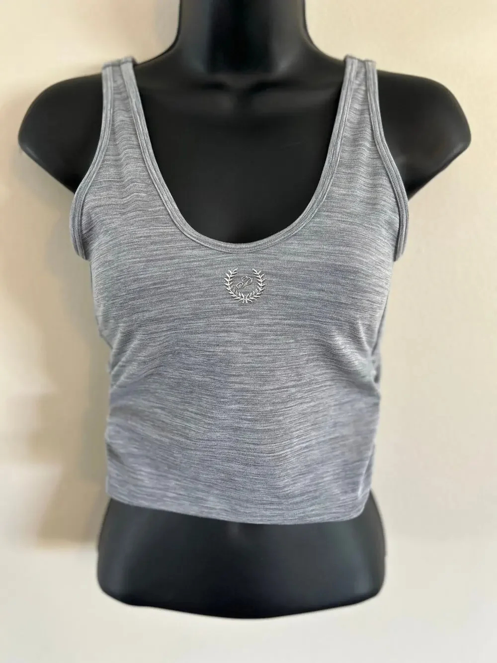 Victoria’s Secret PINK Gray Heathered Sports Bra Longline Tank Size Small